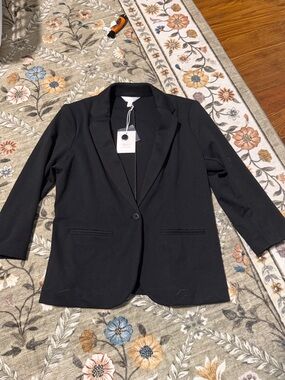 LC Lauren Conrad Black Single-Button Blazer